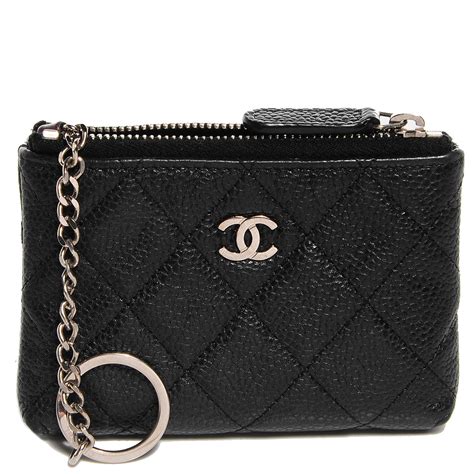 chanel leather phone case|chanel keychain pouch.